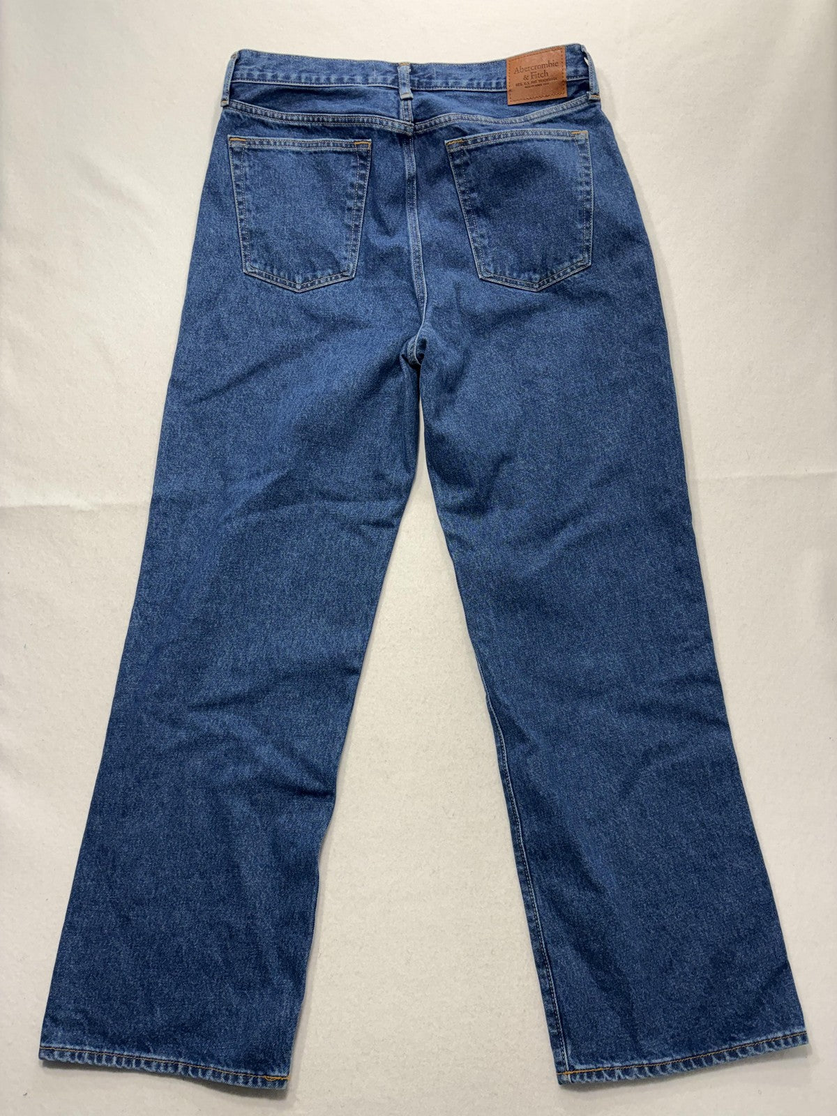 Abercrombie & Fitch Baggy Jeans Mens 33x32 Blue Medium Authentic Rigid Denim