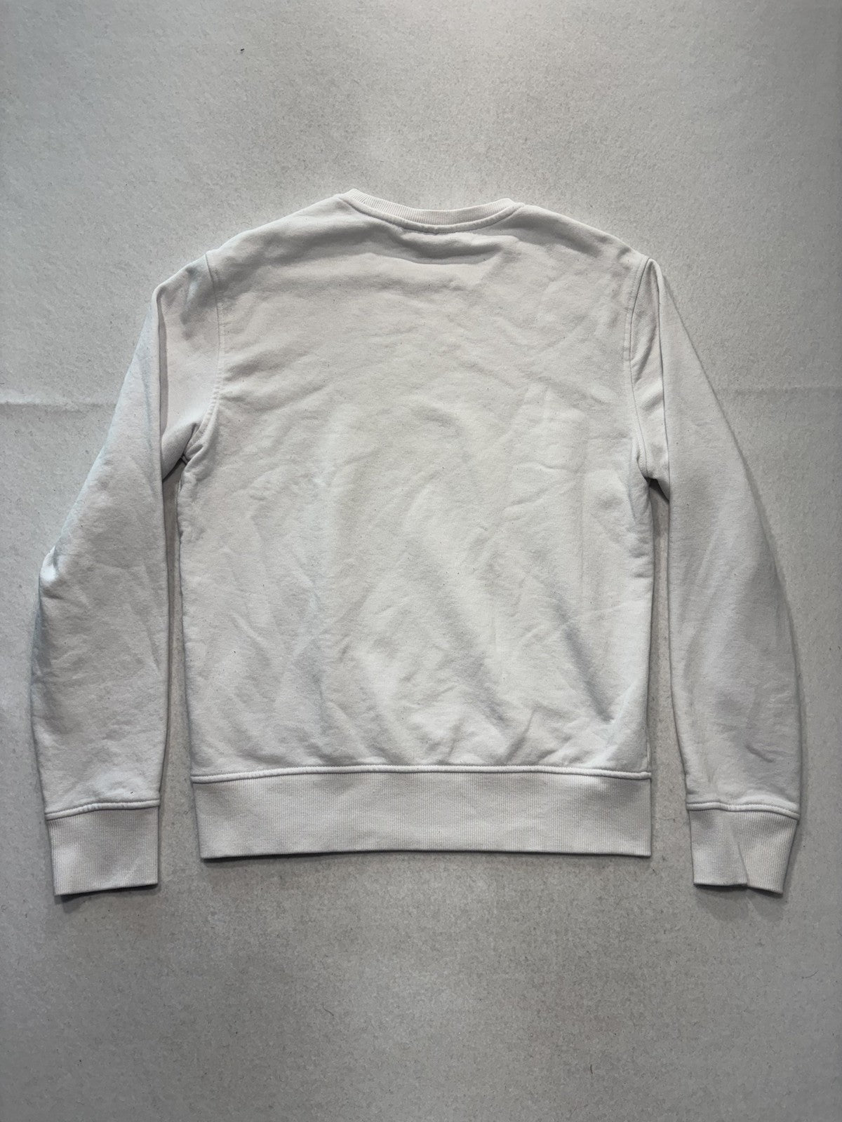Michael Kors Sweatshirt Mens Small White Fleece Crew Neck MK Logo Pullover