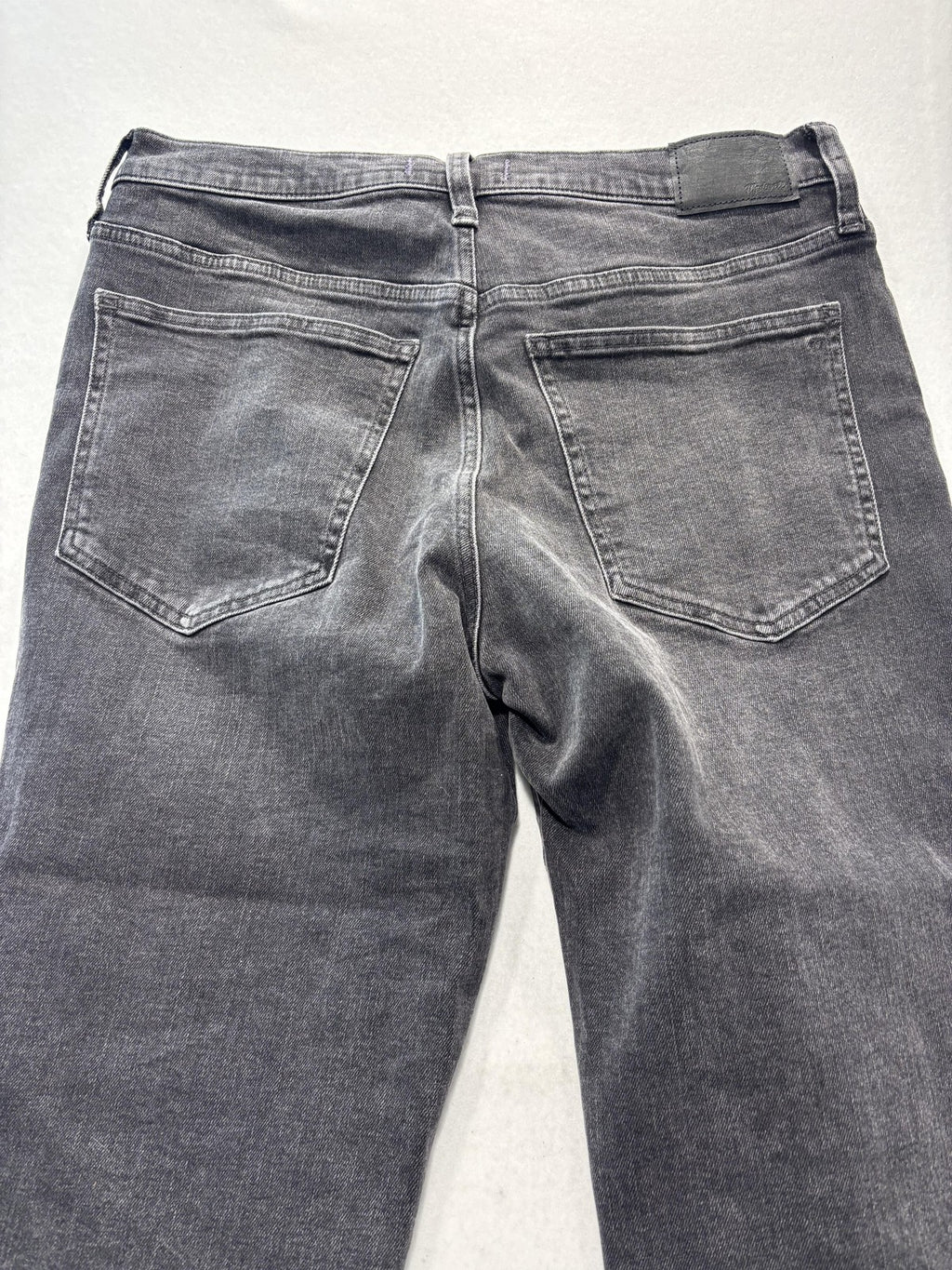 Madewell Jeans Womens 30 Charcoal Wash Mid Rise Stovepipe Raw Hem Stretch 30x28