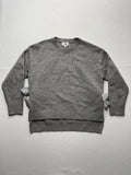Able Sweater Womens Small Gray Crew Neck Sequin Bow Side Slit Knit Pullover