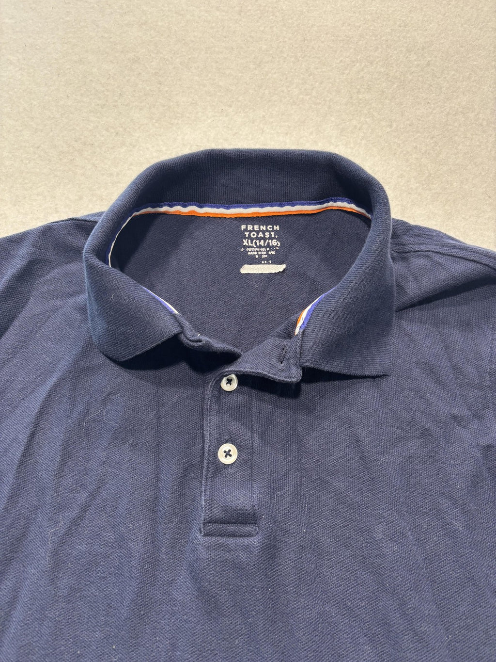 French Toast Polo Shirt Boys XL Blue Short Sleeve School Uniform SAQ84 HIEC005