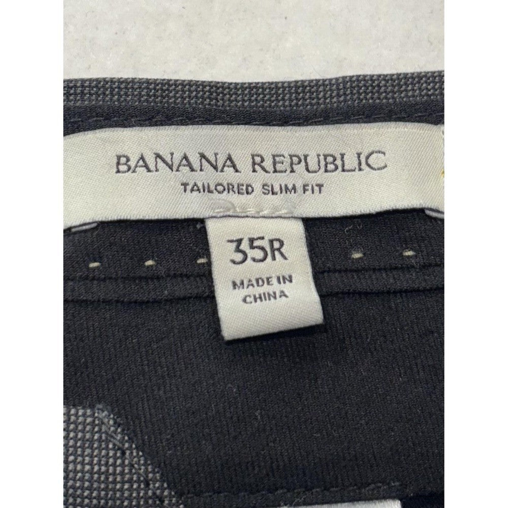 Banana Republic Dress Pants Mens 35x31 Gray Tailored Slim Fit Office Work