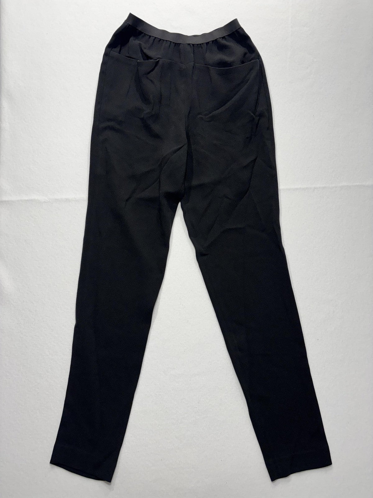 4th Avenue Dress Pants Womens Small Black Crepe Elastic Waist Pull On Pockets