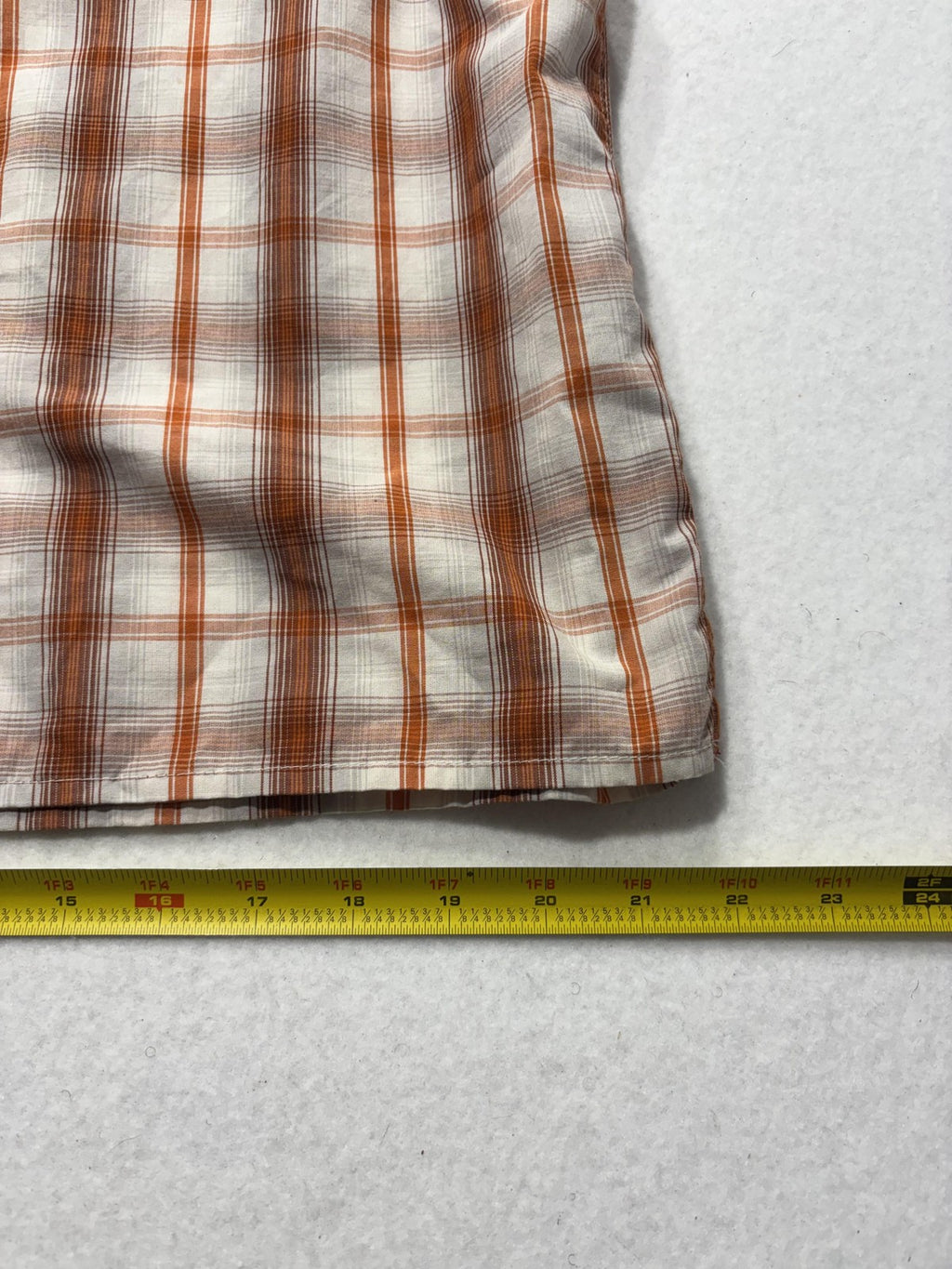 The North Face Shirt Mens Medium Orange Plaid Short Sleeve Button Up Casual