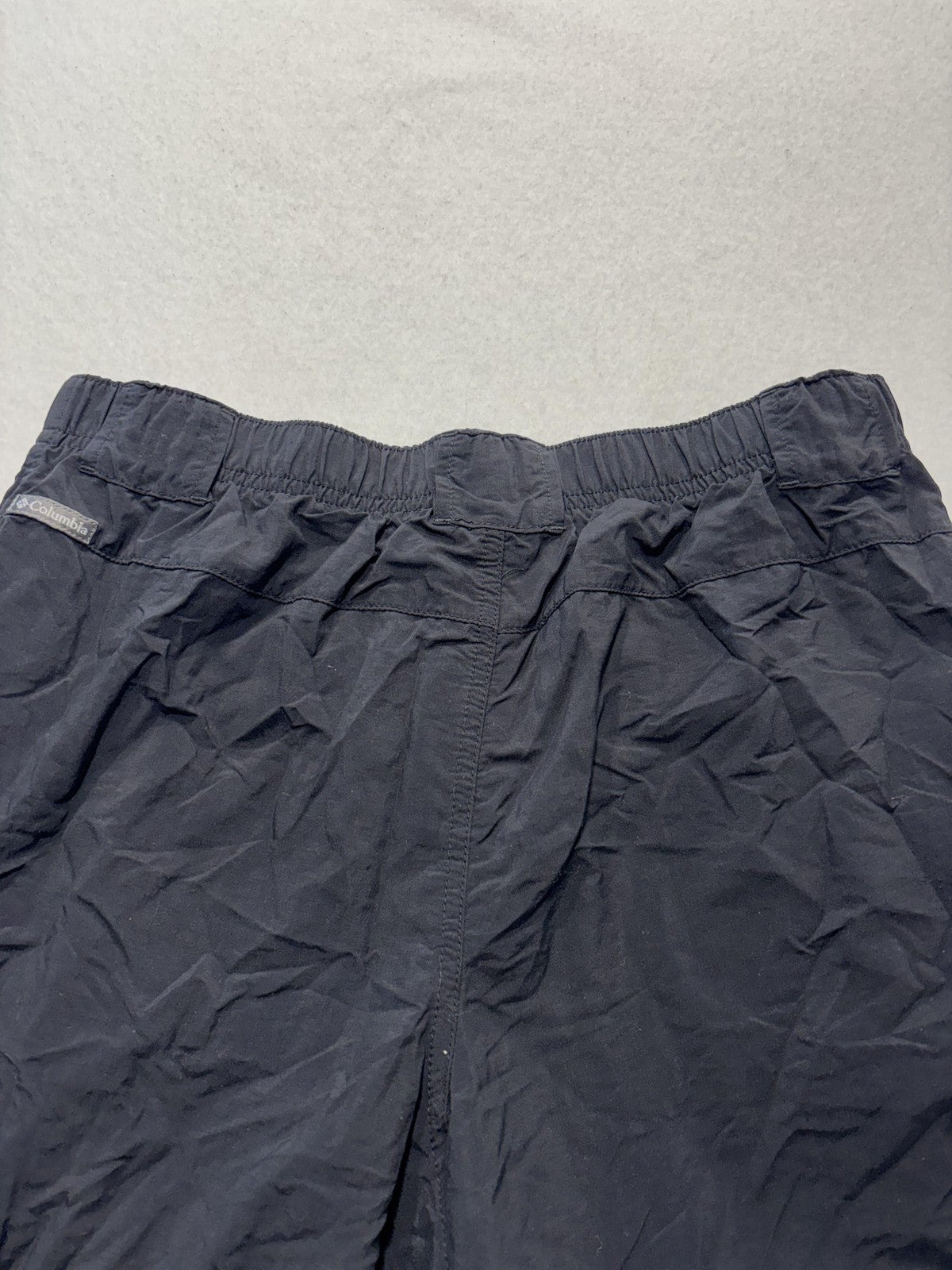 Columbia Swim Trunks Mens Small Black Elastic Waist Lined Pockets Lightweight