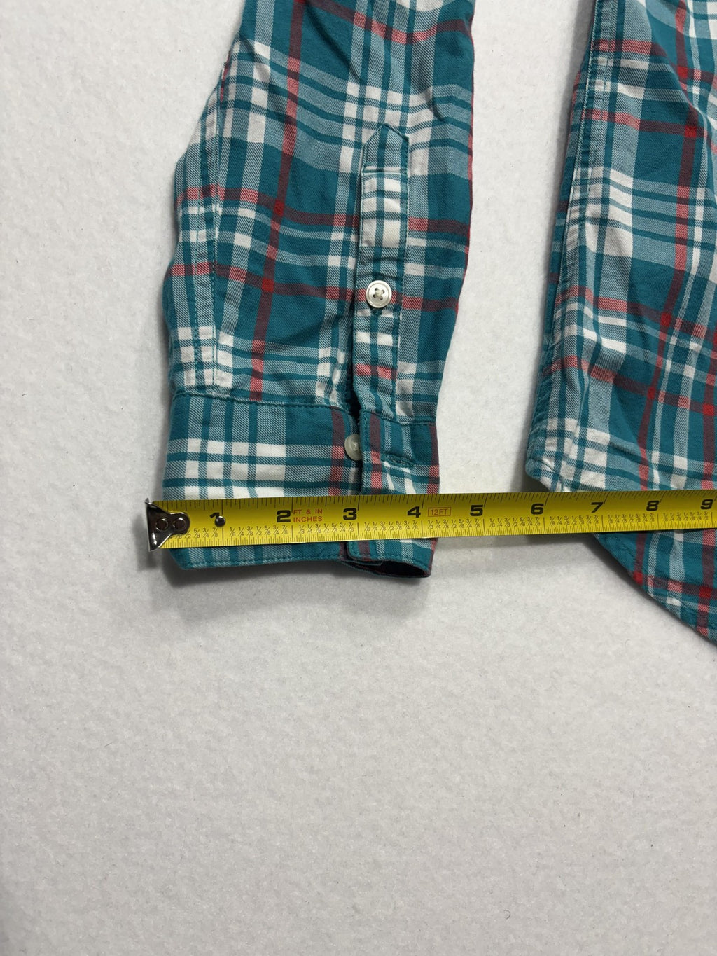 The North Face Shirt Mens Medium Green Plaid Long Sleeve Button Up Cotton Casual