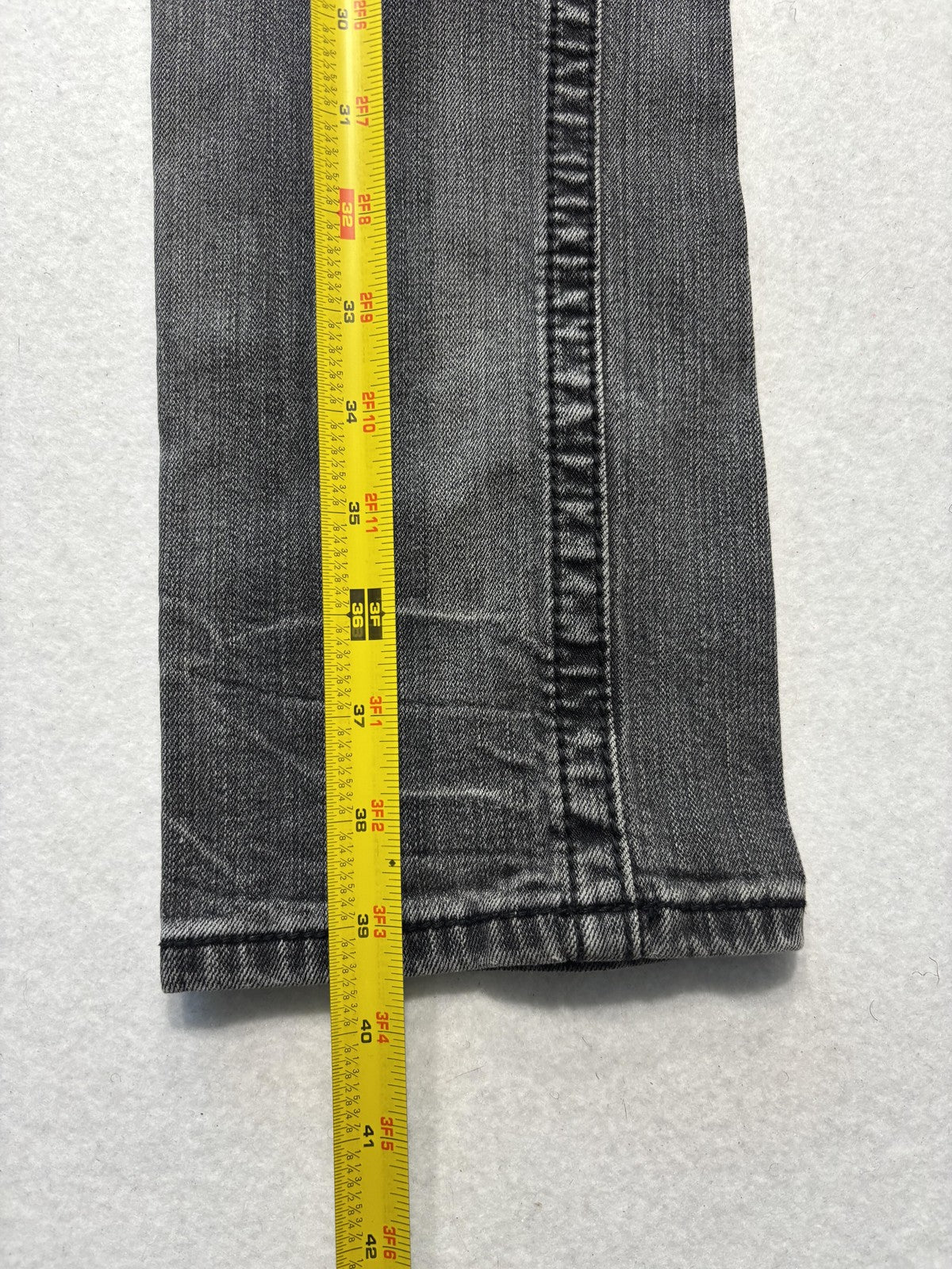 Miss Me Sunny Skinny Jeans Womens 31 Charcoal Wash Mid Rise Embroidered 31x30.5