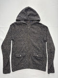 MICHAEL Michael Kors Sweater Womens Medium Gray Hooded Full Zip Knit Pockets