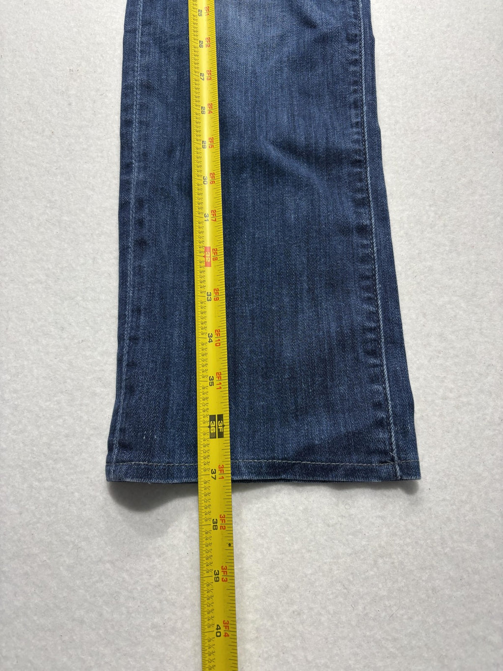 7 For All Mankind Slimmy Jeans Mens 30x31 Blue Slim Straight Stretch Denim Luxe