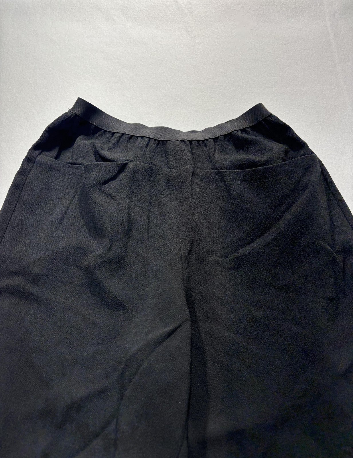 4th Avenue Dress Pants Womens Small Black Crepe Elastic Waist Pull On Pockets