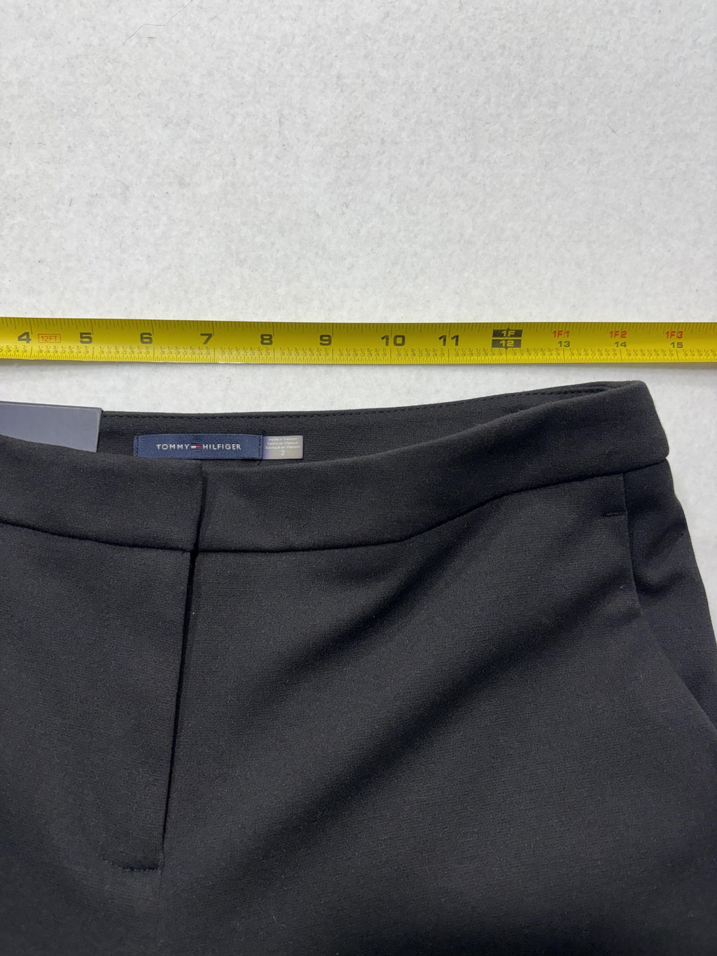 Tommy Hilfiger Dress Pants Womens 2 Black Newport Ankle Ponte Slim Leg Work