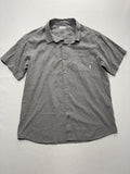 Columbia Shirt Mens XL Gray Check Short Sleeve Button Up Lightweight Casual