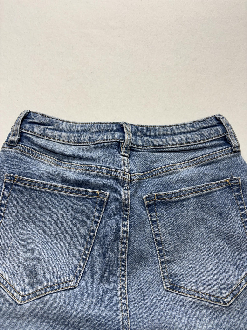 We The Free Shorts Womens 26 Blue Distressed Cut Off Raw Hem Denim Summer