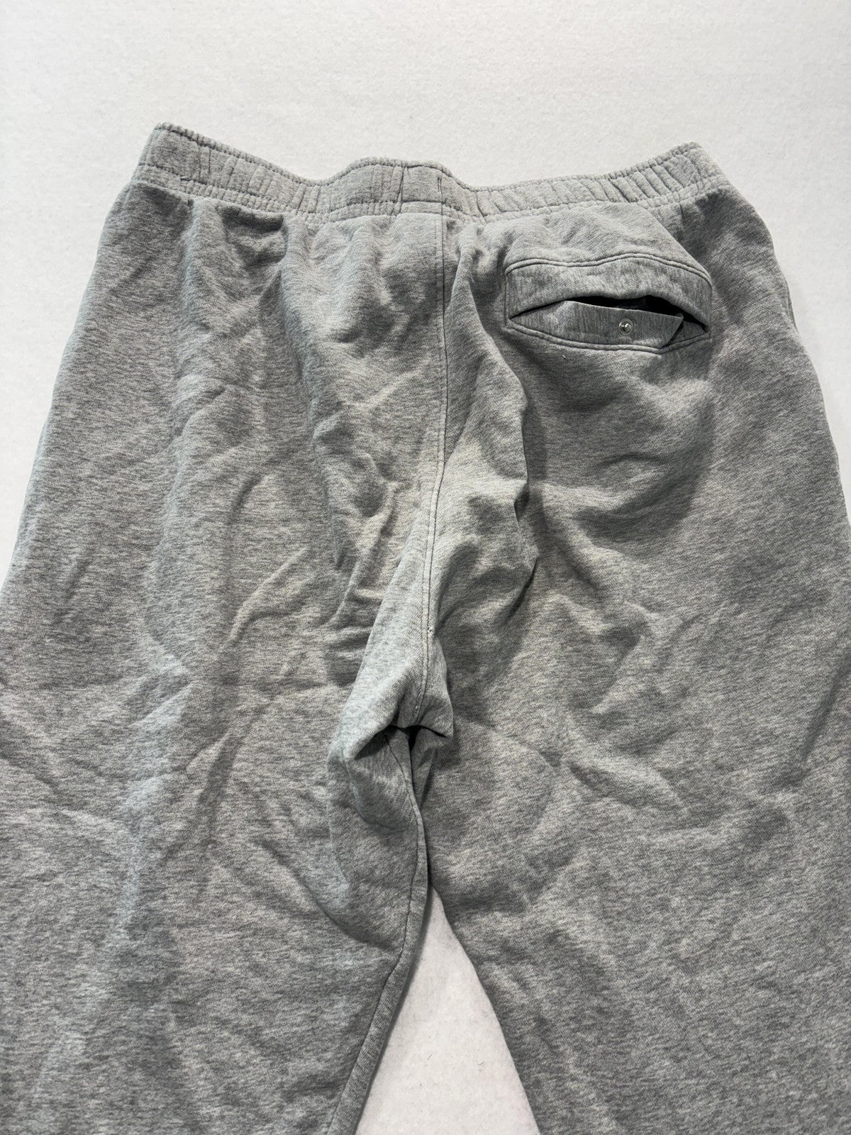 Nike Jogger Pants Mens Large Gray Fleece Elastic Waist Tapered Athletic Pockets
