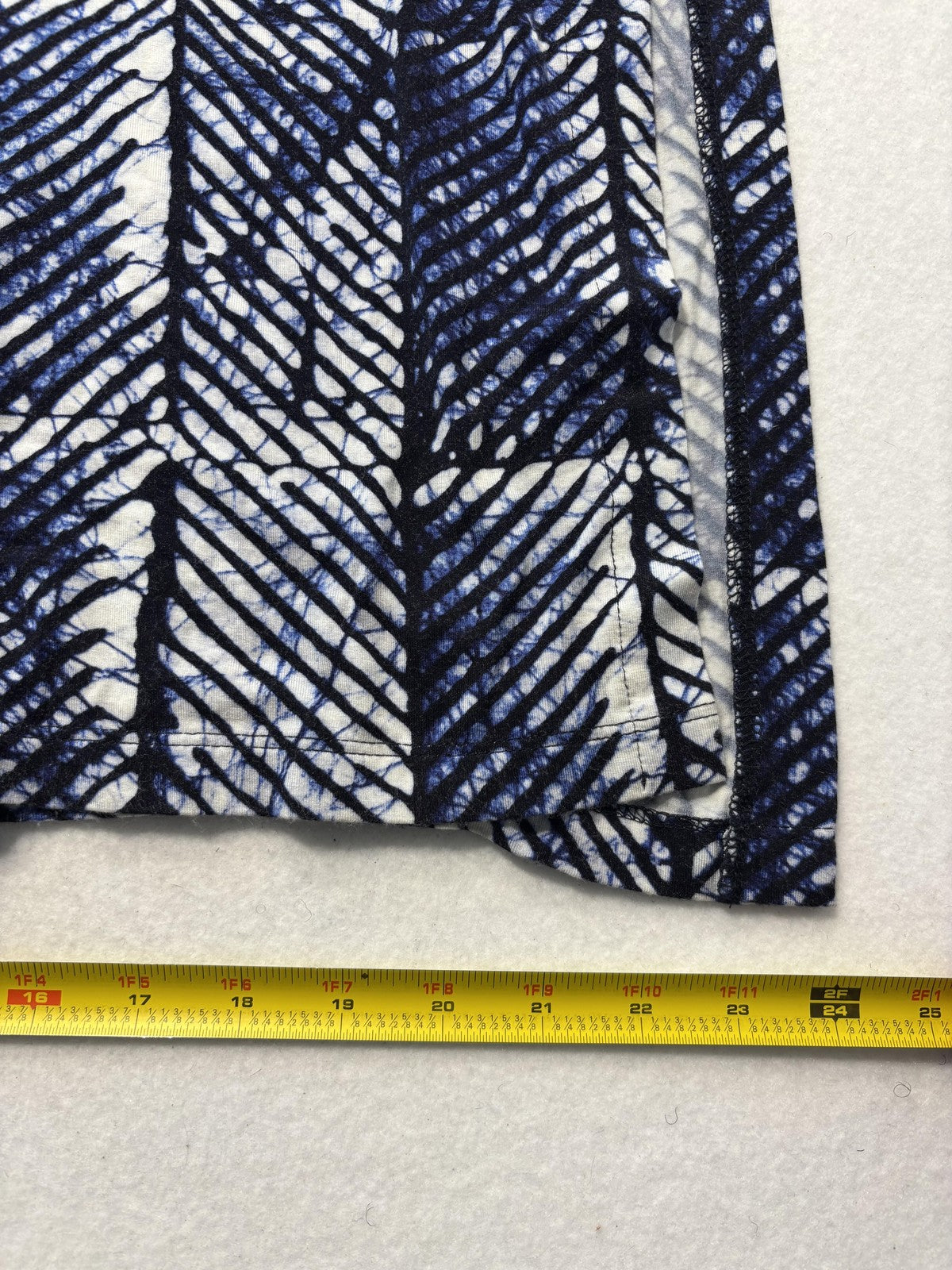 MICHAEL Michael Kors Skirt Womens 1X Plus Blue Geometric Print Maxi Long Jersey