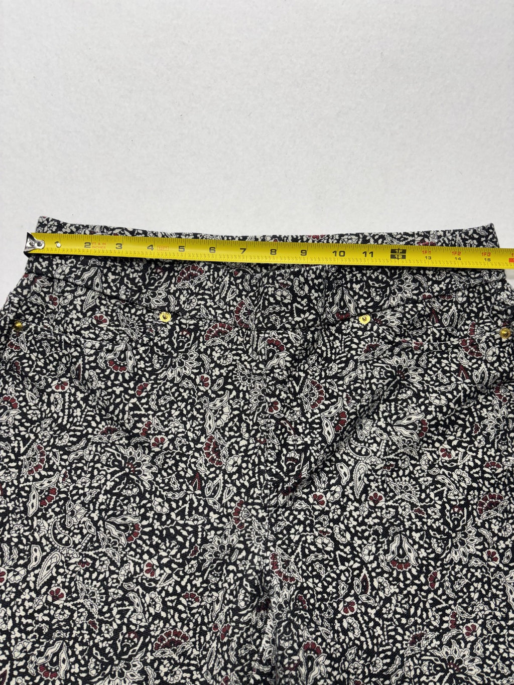 MICHAEL Michael Kors Pants Womens Large Black Paisley Jegging Pull On Stretch