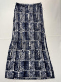 MICHAEL Michael Kors Skirt Womens 1X Plus Blue Geometric Print Maxi Long Jersey