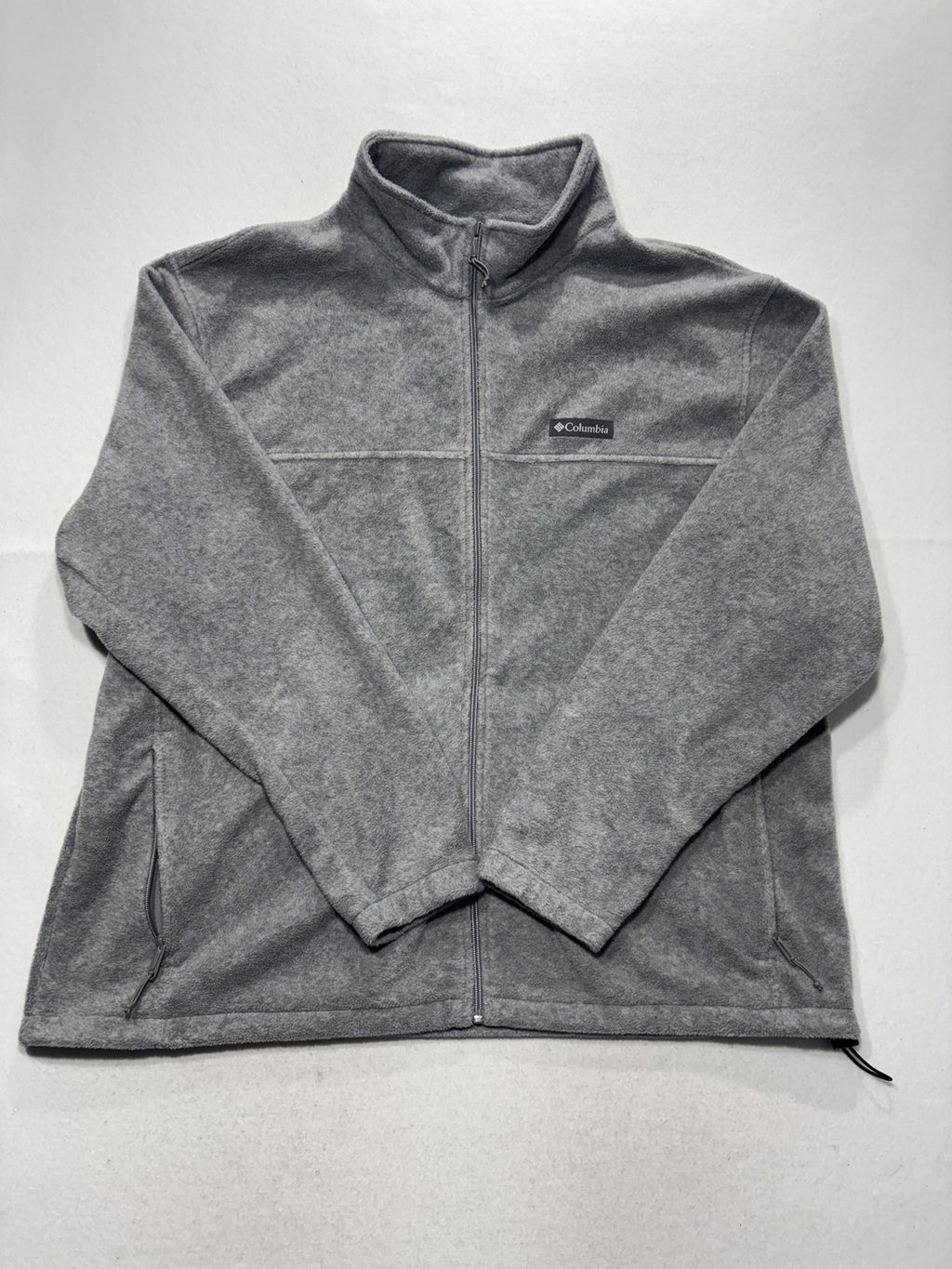 Columbia Jacket Mens 3XL Gray Fleece Full Zip Stand Collar Lightweight Outdoor