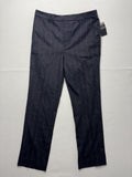 Lauren Ralph Lauren Dress Pants Womens 12 Black Pinstripe Straight Leg Twill