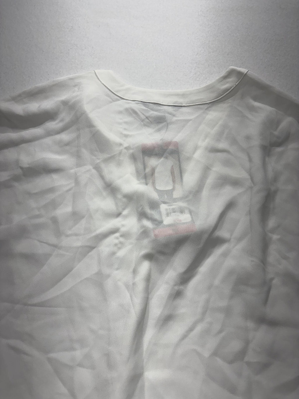 Banana Republic Blouse Womens Medium White V Neck Cap Sleeve Lightweight Top