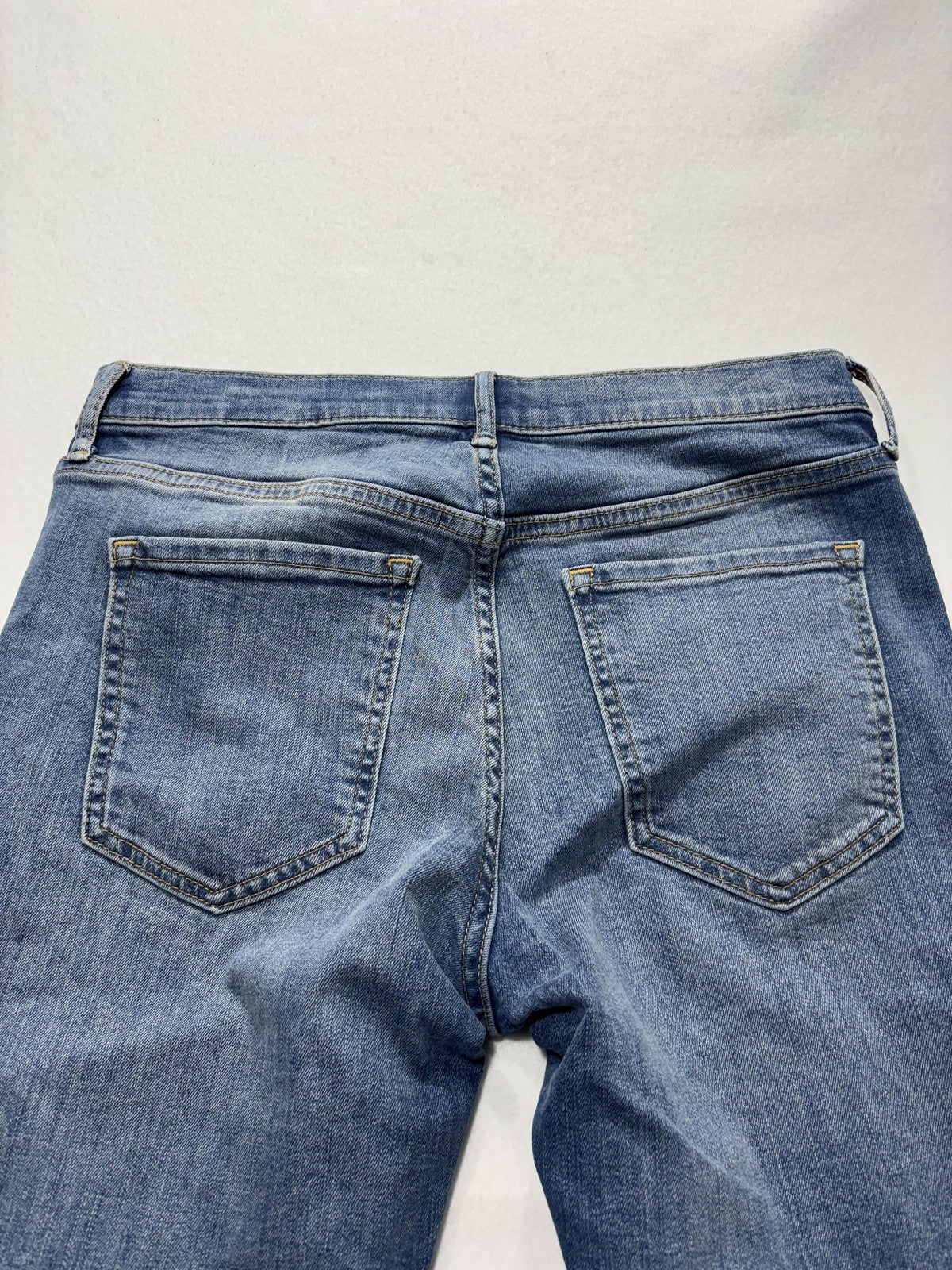 Banana Republic Jeans Womens 28 Blue Wash Mid Rise Skinny Crop Stripe 28x27.5