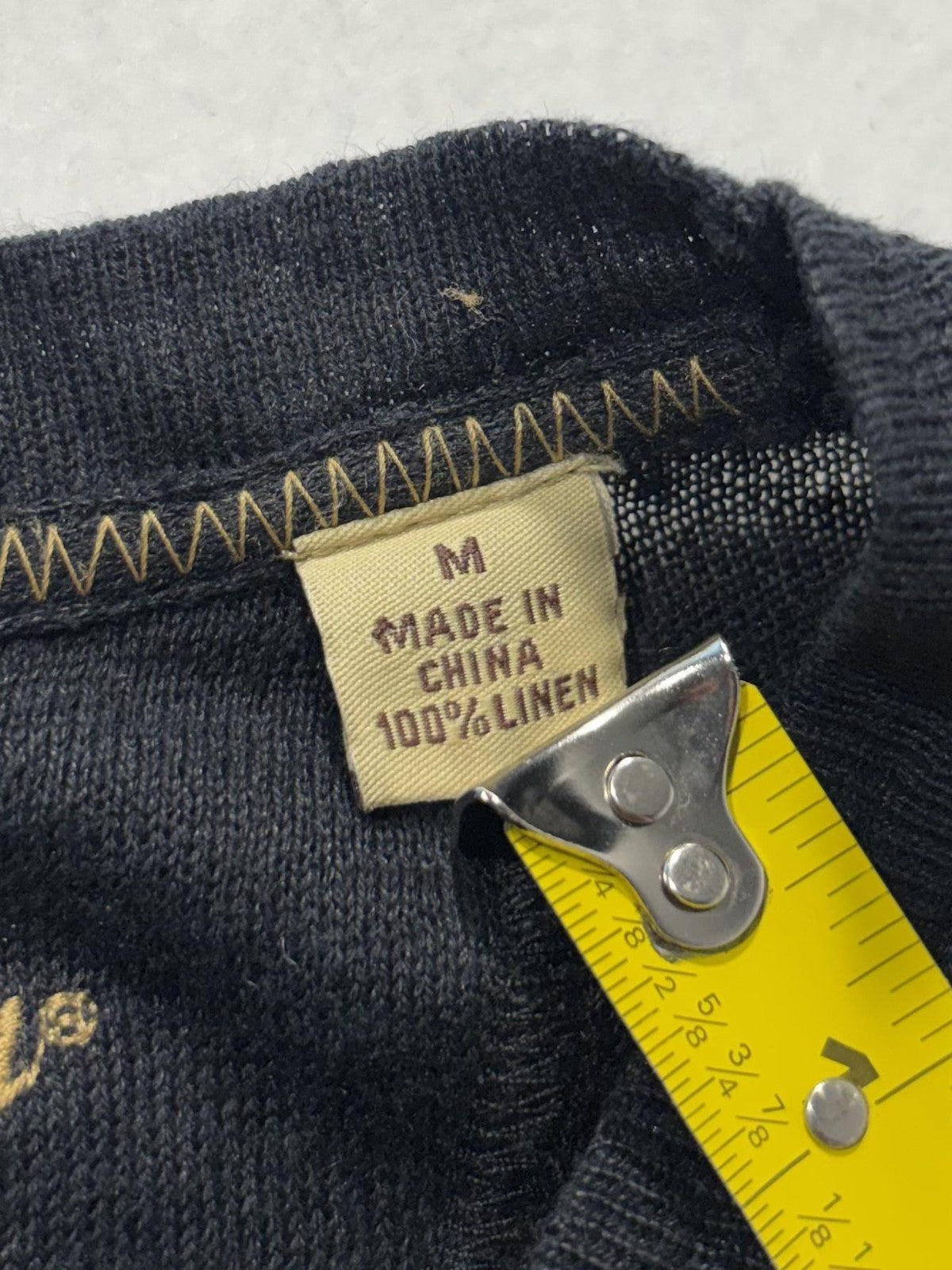 Tommy Bahama Sweater Mens Medium Blue Linen Knit Crew Neck Long Sleeve Casual