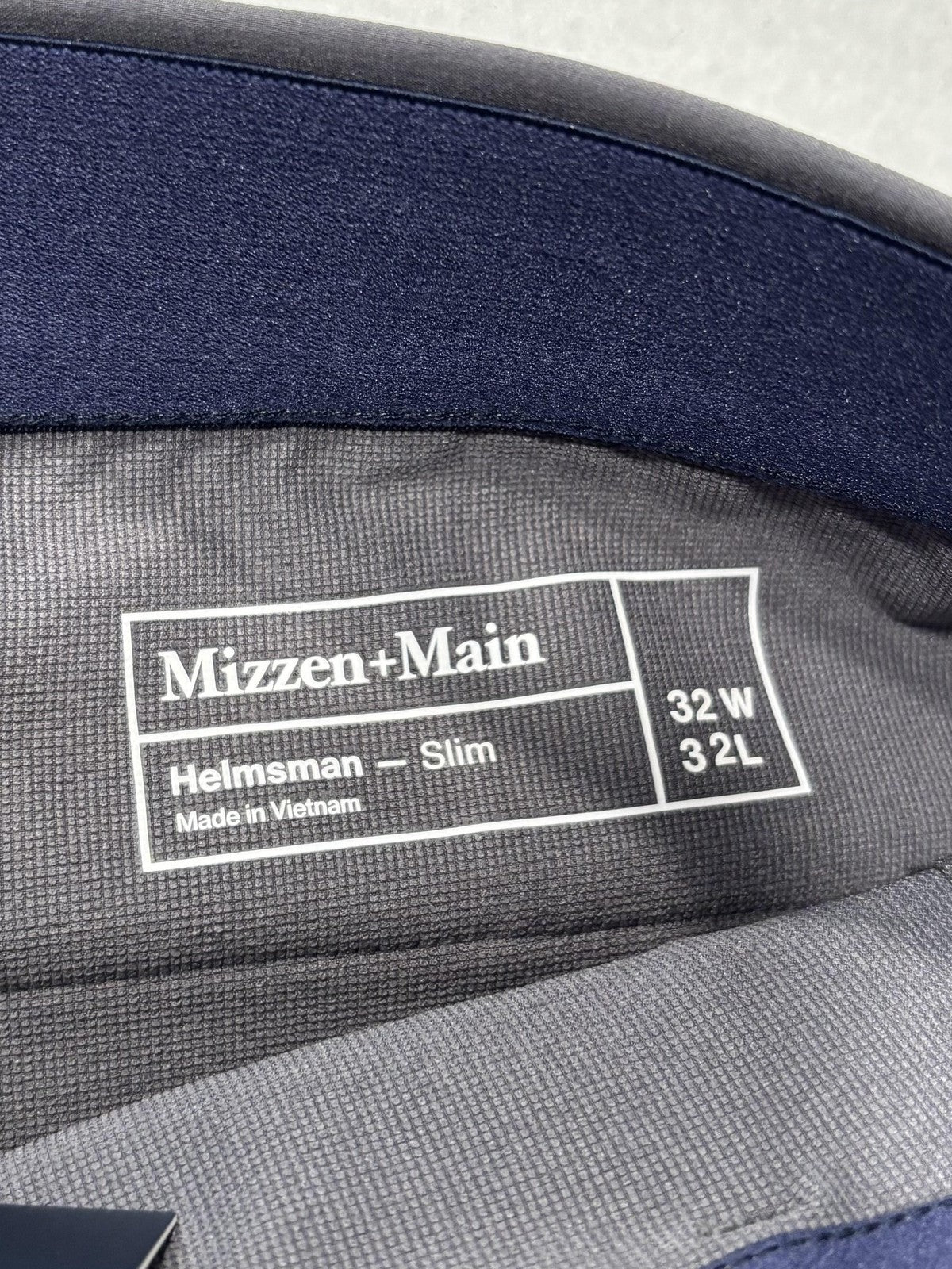 Mizzen+Main Helmsman Chino Pants Mens 32x32 Gray Slim Stretch Travel Casual