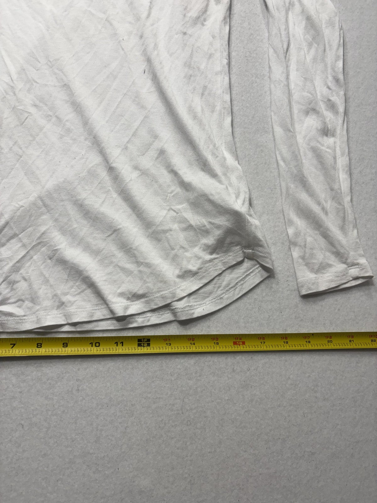 MICHAEL Michael Kors Top Womens Small White Scoop Neck Beaded Long Sleeve Jersey