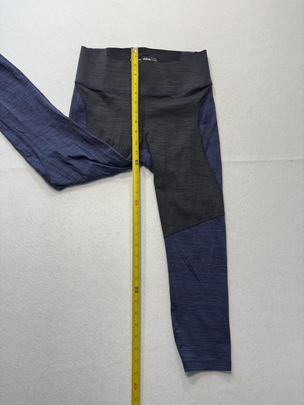 Outdoor Voices Leggings Womens Medium Blue Colorblock High Rise Ankle