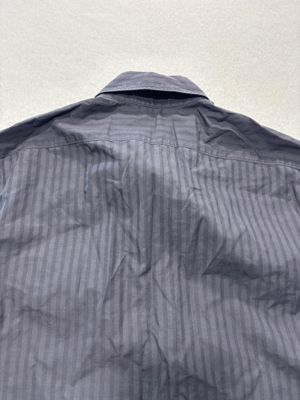 Theory Dress Shirt Mens Small Gray Striped 100% Cotton Long Sleeve Button Up
