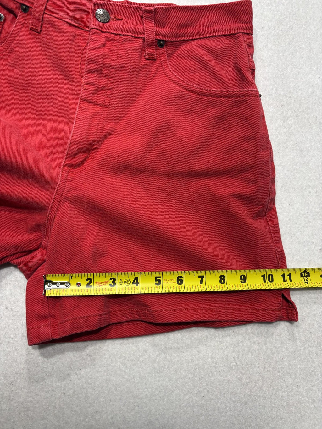 Bill Blass Jeans Shorts Womens 6 Red Denim Mom High Rise 5 Pocket Casual Summer