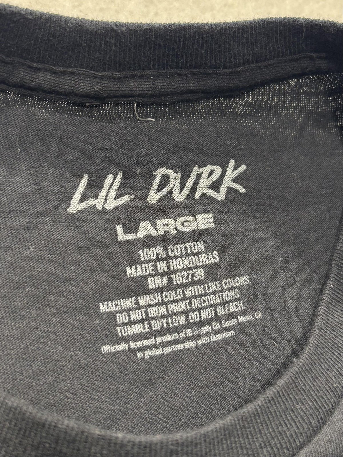 Lil Durk Shirt Mens Large Black OTF Graphic Tee Rapper Hip Hop Music Concert