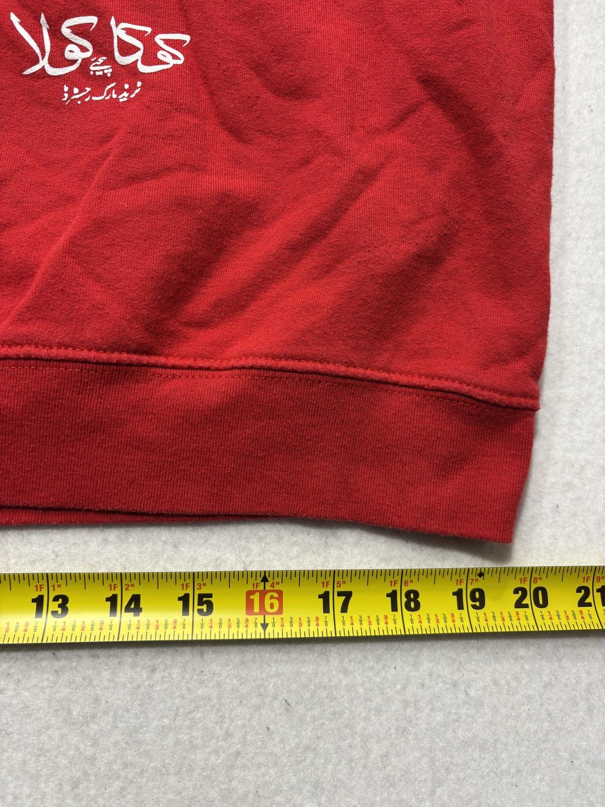 Coca-Cola Sweatshirt Unisex Kids XL Red Crew Neck Classic Logo Fleece Pullover
