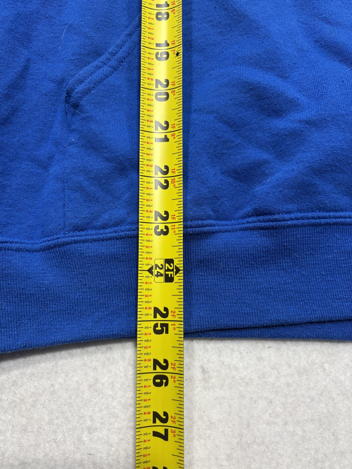 Jerzees Hoodie Mens Medium Blue NuBlend Fleece Pullover Kangaroo Pocket Solid
