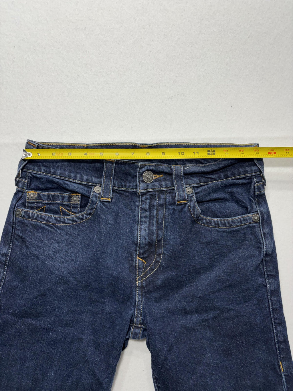 True Religion Bermuda Shorts Mens 31 Blue Ricky Relaxed Denim Stretch 5-Pocket