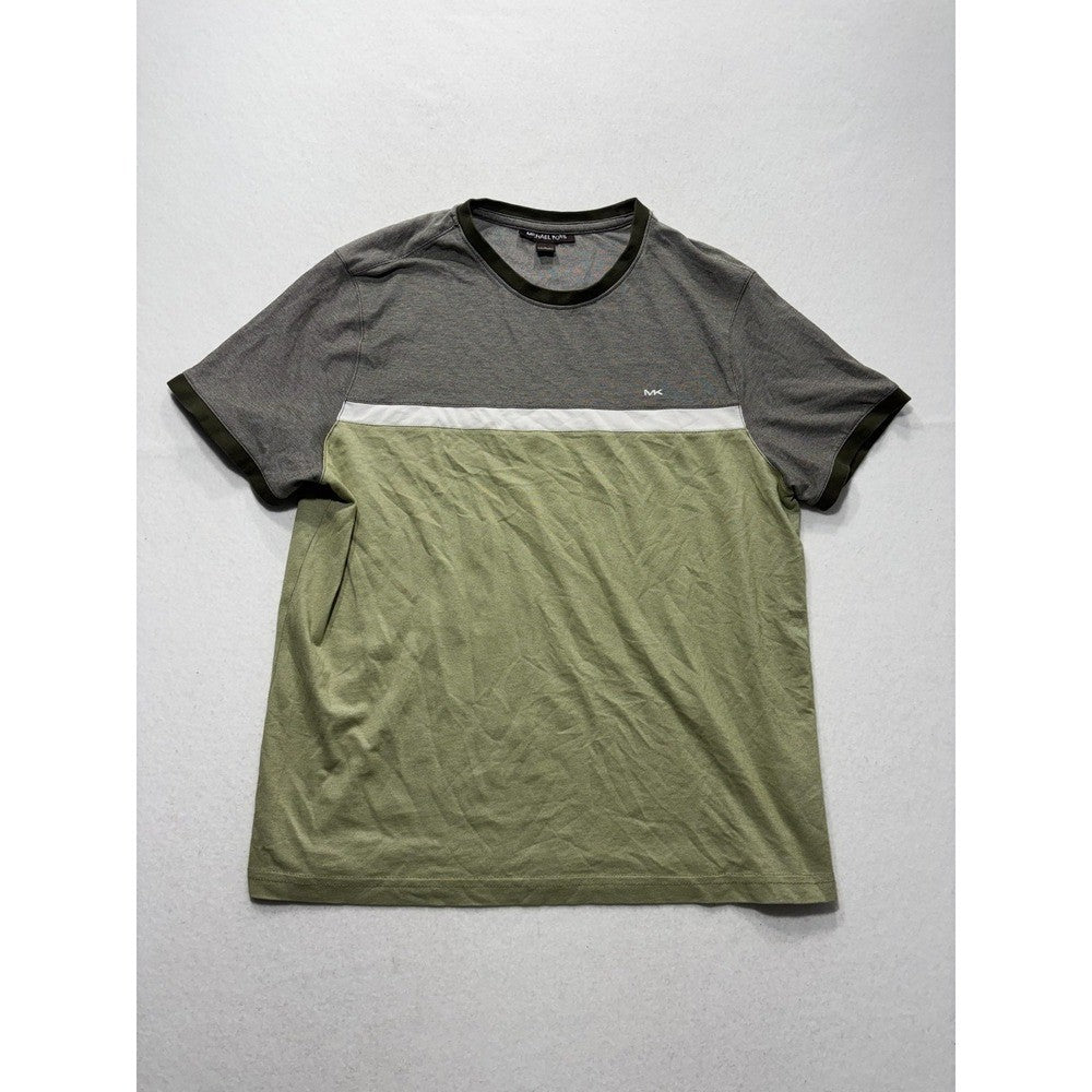 Michael Kors Shirt Mens Large Multicolor Colorblock Ringer T-Shirt Short Sleeve