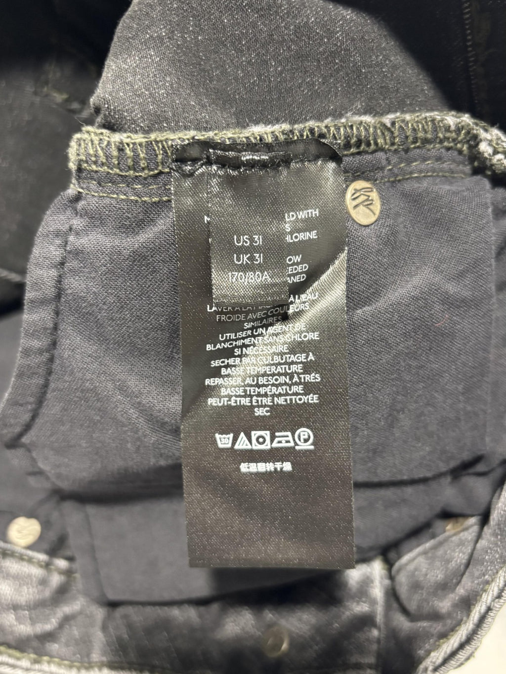 We The Free Jeans Mens 31x29 Gray Charcoal Wash Slim Skinny Denim Five Pocket