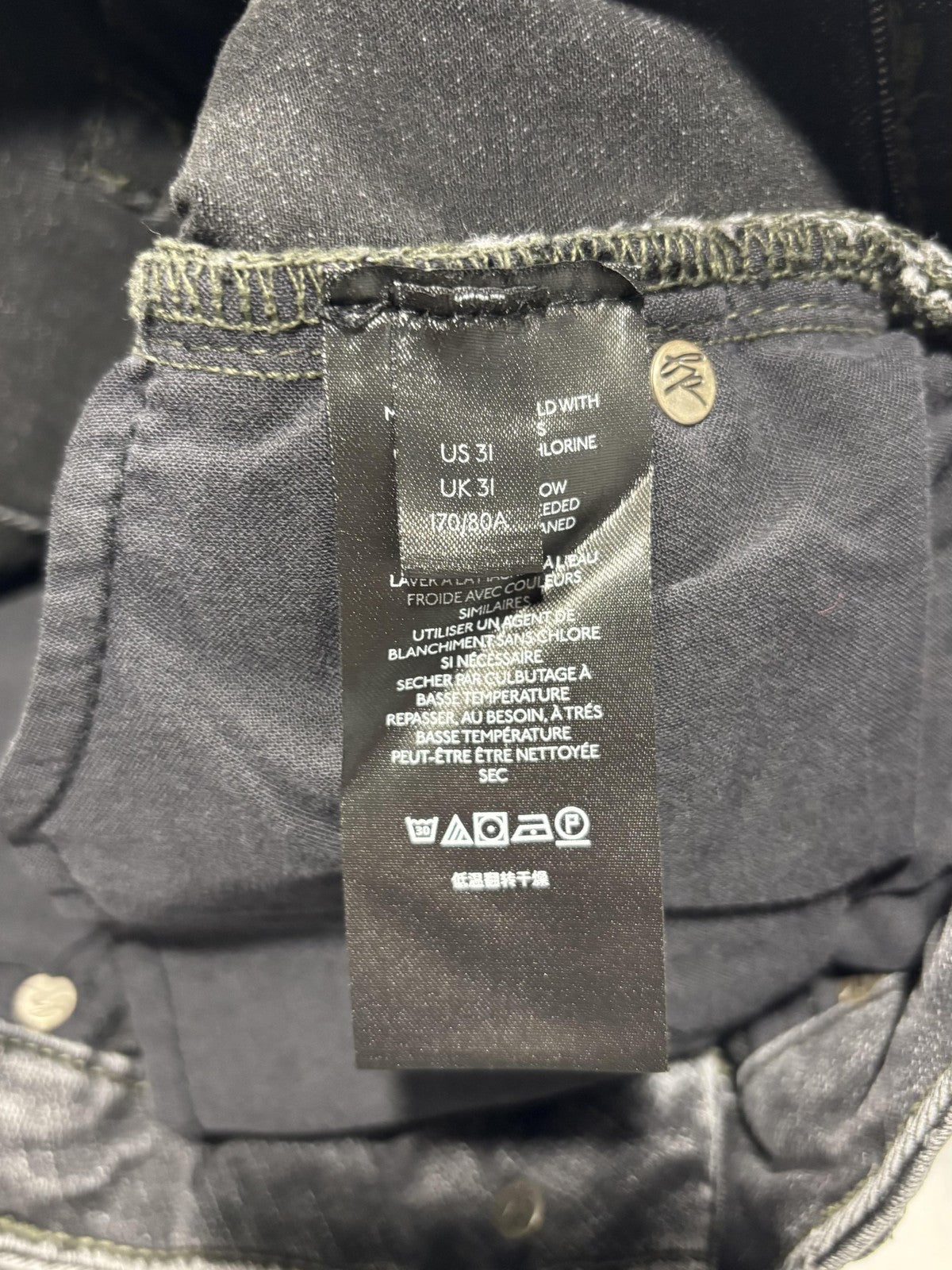 We The Free Jeans Mens 31x29 Gray Charcoal Wash Slim Skinny Denim Five Pocket