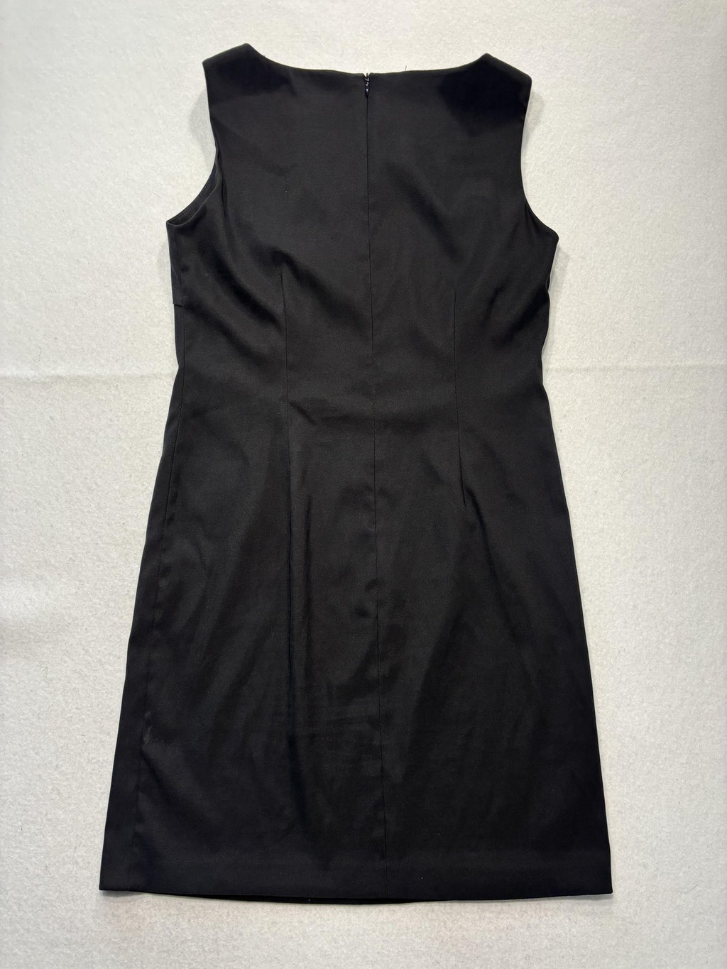 Danny & Nicole Dress Womens 10 Black Boat Neck Sleeveless Sheath Knee Length