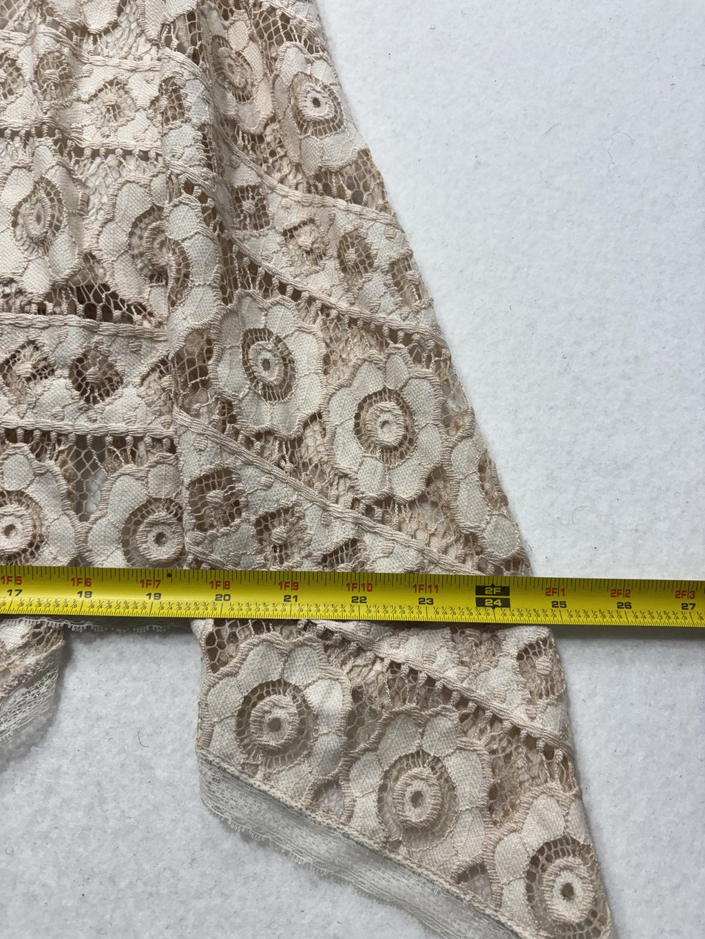 Free People Dress Womens 0 Beige Floral Lace Square Neck Asym Hem Sundress Boho