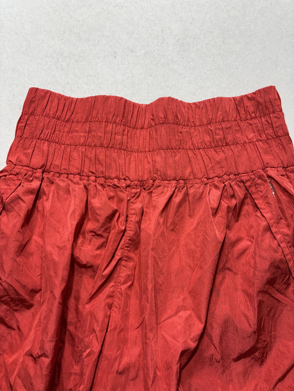 FP Movement Shorts Womens XL Red High Waist Lined Elastic Lightweight Running