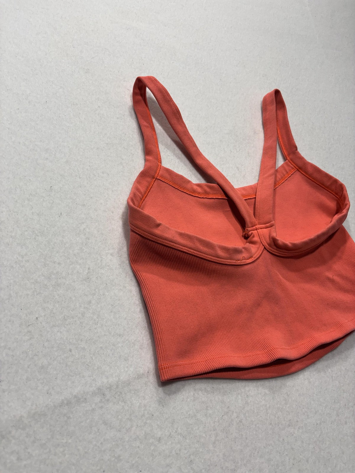 Jp Movement Tank Top Girls Medium Orange Ribbed Scoop Neck Athletic Stretch
