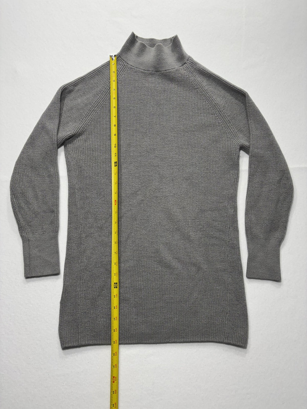 Lululemon Athletica Sweater Womens 2 Gray Mock Neck Long Sleeve Tunic Knit Slim