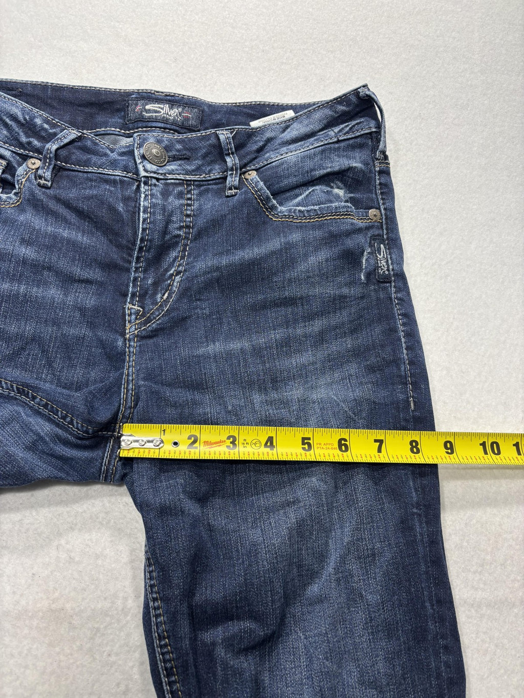 Silver Jeans Co Avery Ankle Skinny Jeans Womens 28 Blue Distressed 29x27