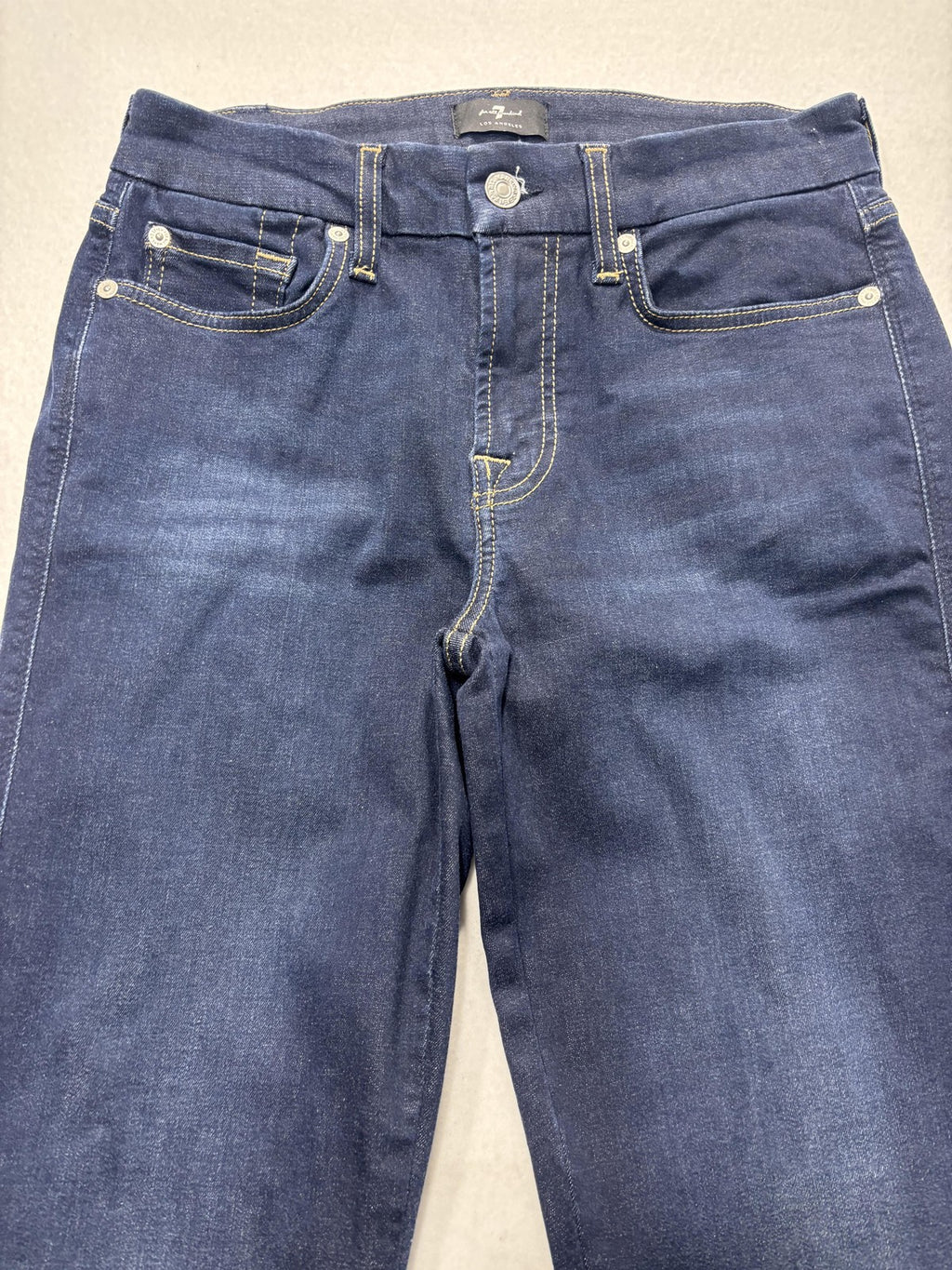7 For All Mankind Kimmie Bootcut Jeans Womens 28 Blue Mid Rise Stretch 28x32
