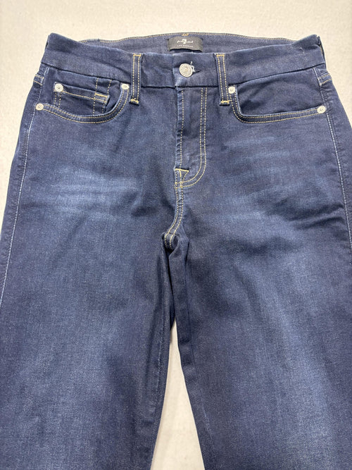 7 For All Mankind Kimmie Bootcut Jeans Womens 28 Blue Mid Rise Stretch 28x32