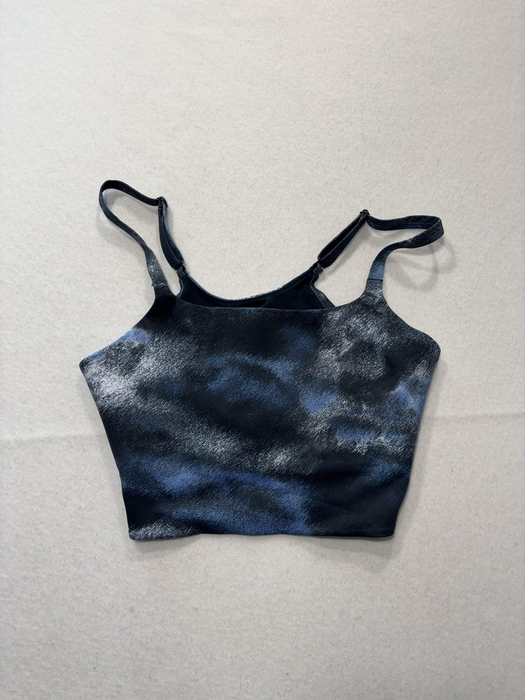 Nike Sports Bra Womens Large Blue Tie Dye Adjustable Strap Low Support Training