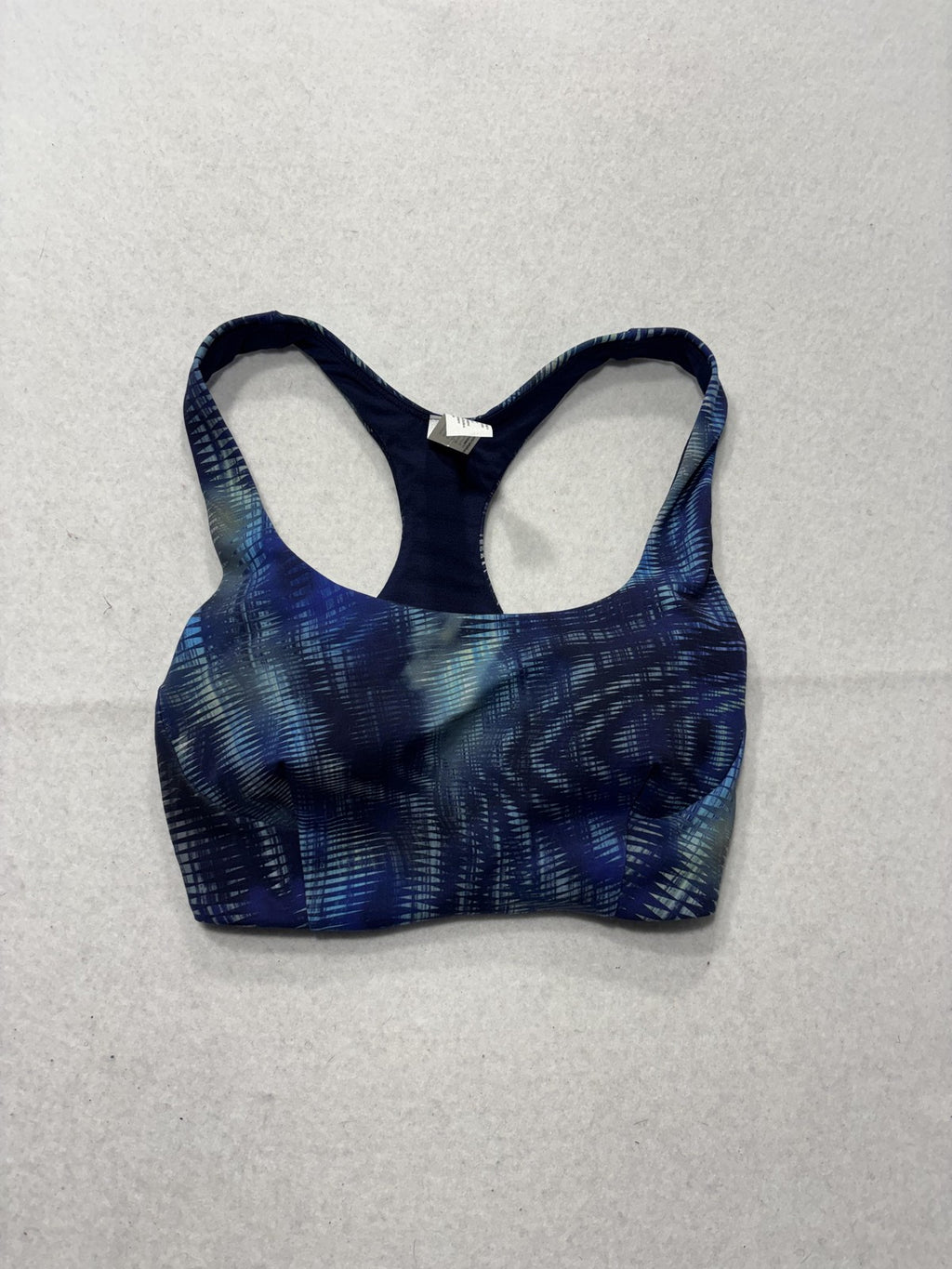 Lululemon Wunder Train Sports Bra Womens 4 Blue Geometric Medium Support Everlux