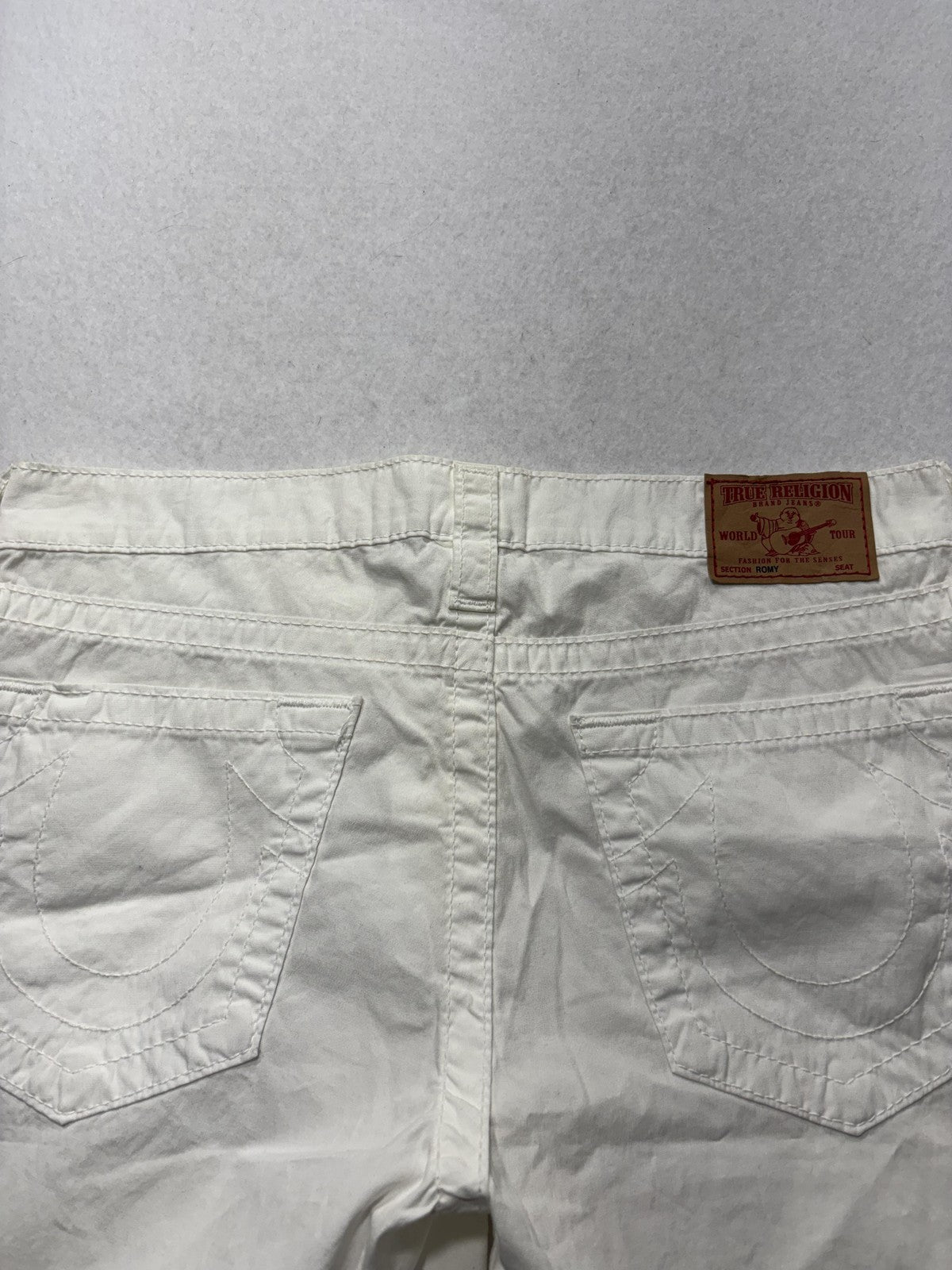 True Religion Shorts Womens 28 White Romy Denim Chino 5 Pocket Stretch Summer