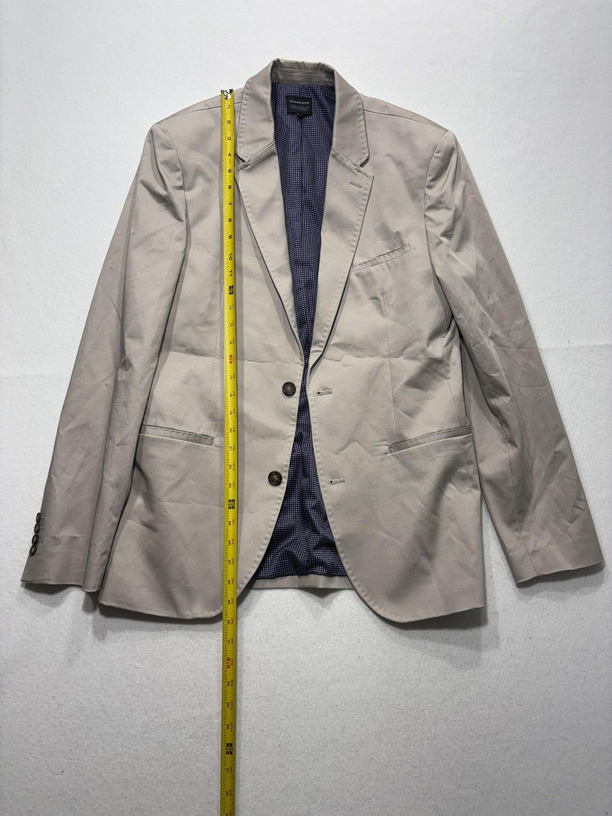 7 Diamonds Sport Coat Mens Small Beige Two Button Notch Lapel Blazer Casual